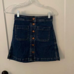 blue jean skirt